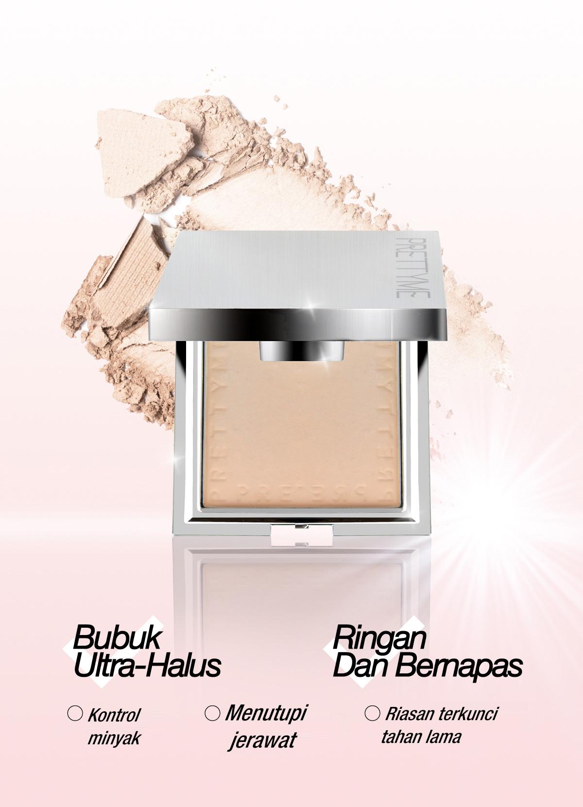 [BPOM] PRETTYME Two Way Cake | Matte foundition Bedak padat Smoothing powder Oil control powder | Anti noda Tahan keringat Fiksasi riasan tahan lama compact powder powder