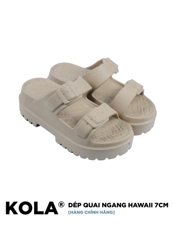  Dép Đúc Nguyên Khối Hai Quai Ngang Nữ KOLA - Đế Cao 7cm Hack Dáng Hawaii - Nhựa Eva Xuất Khẩu Chất Lượng Tốt - Đế Chống Trơn Trượt 