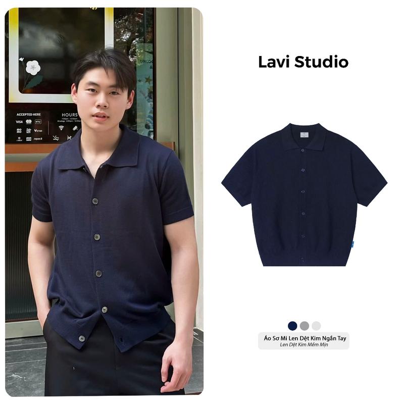 Áo Sơ Mi Len Thỏ Ngắn Tay Local Brand Lavi Studio/ Kagon Nam Nữ Unisex