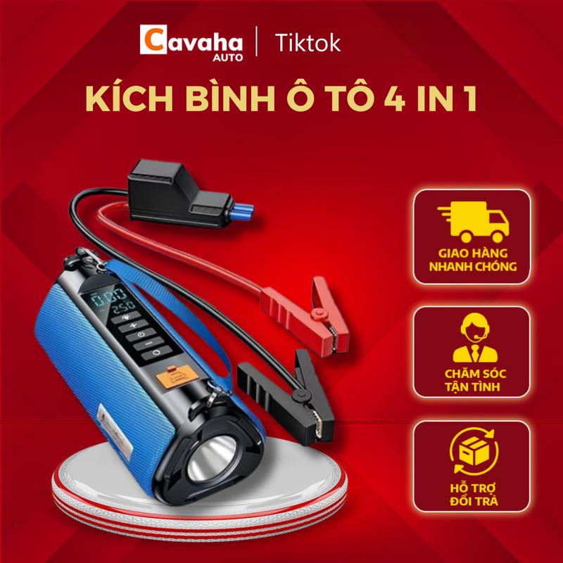  Bộ Kích Bình Ắc Quy Ô Tô Đa Năng Kích Bình Ắc Quy Máy Bơm Lốp Ô Tô Sạc Dự Phòng Đèn Pin 