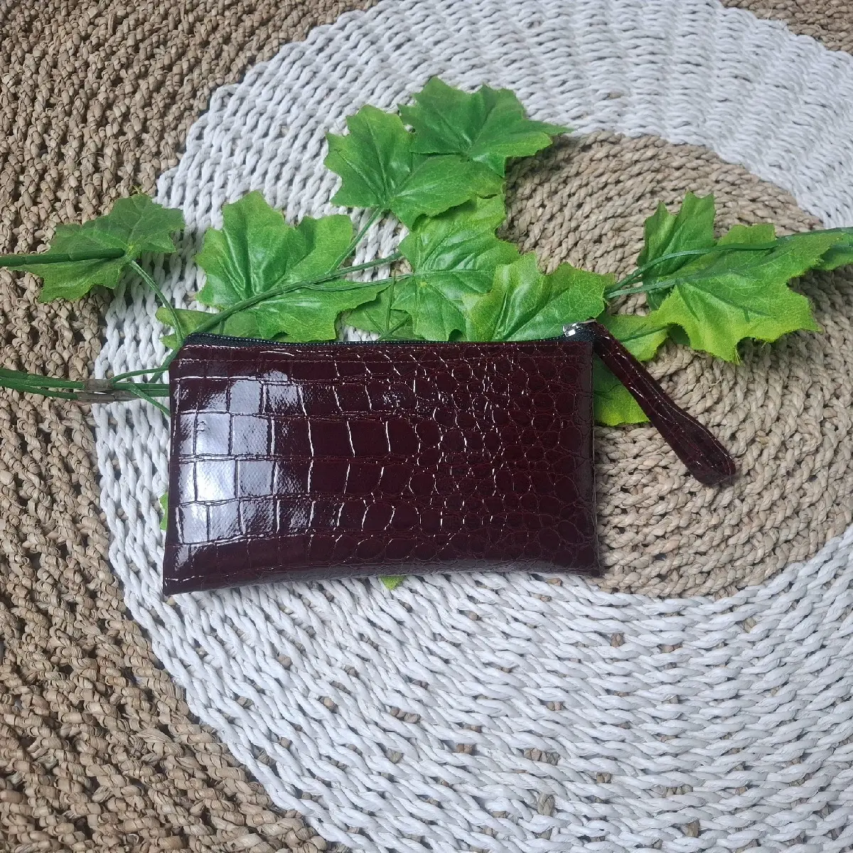 Pouch Croco tempat uang dan handphone - pouch uang - pouch handphone - pouch serbaguna - Souvenir Pouch - Dompet kulit wanita - Dompet premium