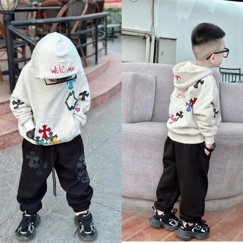 Bộ quần áo nỉ hoodie thu đông cho bé trai hình welcome set áo nỉ mũ quần jogger trẻ em,TPKIDS. M870