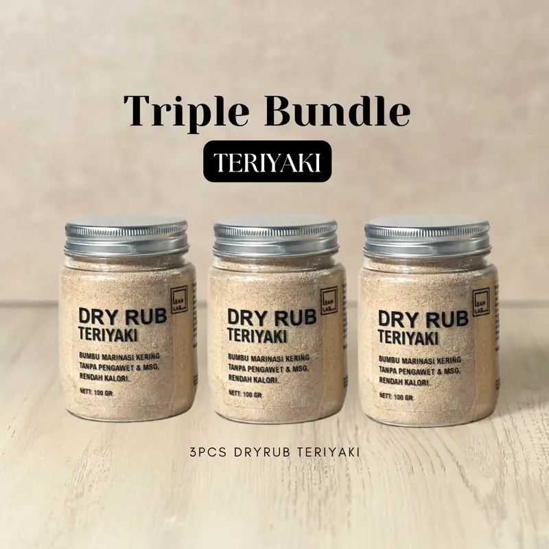 Leanlab Bumbu Masak Dry Rub Triple Bundle 100g x3 (Original/Cajun) - Cocok untuk Daging Ayam, Sapi, Ikan, dan Tempe - Bawang, Masakan 4