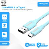 Gambar VENTION COKSG Kabel Data USB 2.0 to Type C Fast Charging 3A Light Blue 1.5 Meter 1.5M PVC Cable Tipe C Quick Charge dari Pampam Shop Kab. Tangerang 1 Tokopedia