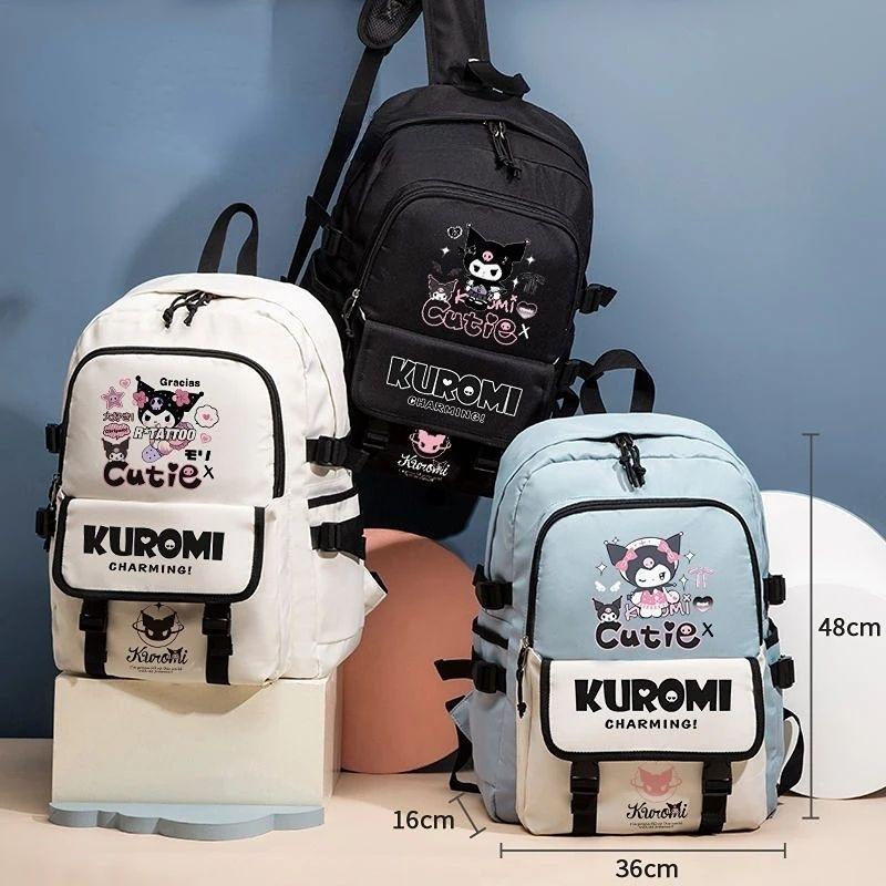 Tas Ransel Bonus Tumbler Minum Rain Cover Kuromi Murah Viral Anak SD SMP TK Motif Fashion 5