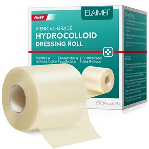 エライメ医用ハイドロコロイドバンデージ 5cmx3.6m、肌に優しい、柔らかく、通気性があり、快適、多用途のスキンケア製品、日常のニーズに合わせ、家庭用必需品