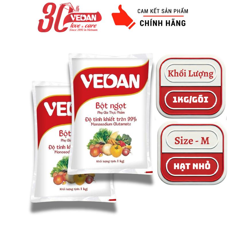Combo 2 Gói Bột Ngọt Hạt Nhỏ VEDAN 1kg - Size M
