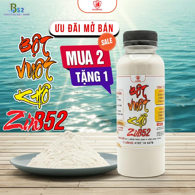   MUA 2 CHAI TẶNG 1  Bột Vuốt Khô Zinb52 - Hỗ Trợ Liên Kết Mồi Tạo Sợi - Vuốt Mồi Dễ Dàng - Câu Cá Tốc Độ - Không Dính Tay - 