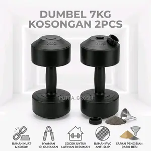 BARBEL 7KG KOSONGAN TANPA ISI (2 biji) ISI SENDIRI
