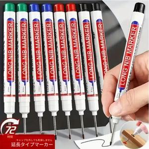 速乾性ロングチップマーキングペンセット（5本/15本）、油性木工ペン。住宅リノベーション、ハードウェア加工、自動車製造に最適。