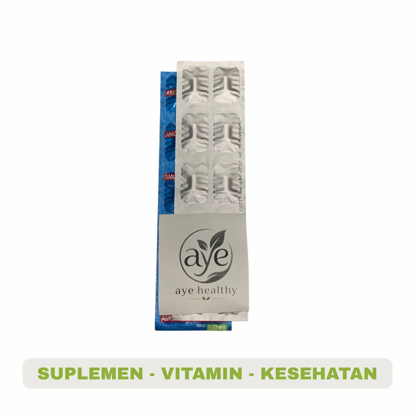 Amoksilin500, (exp 2028) 1 strip isi 10//Aye Healthy//Suplemen Kesehatan