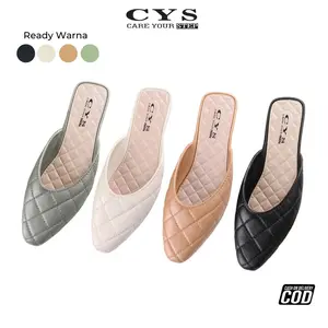 Sandal Cewek Slip On Flat Shoes Jelly Polos Casual Sepatu Wanita Kantoran Formal Korea Fashion Style Import Tawana Hak Rendah SPT-65 CYS