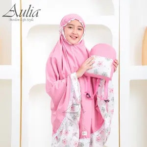 Mukena Anak Perempuan Tas Ransel Katun 2in1 Resleting
