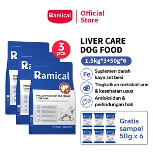 Ramical Liver Care Dog Food 4.5KG | Makanan Anjing Kering Perawatan Hati | Untuk Anak & Dewasa | Free 50g × 6