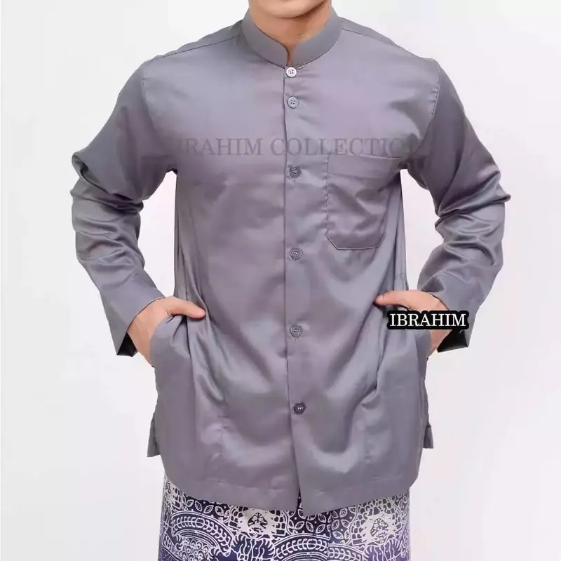 Al Karim - Koko Dewasa Muslim lengan Panjang Nyaman dipakai  pakaian Muslim 0