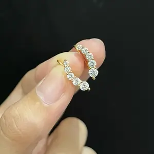 Anting Rambat Jalar Titanium Full Permata Elegan & Nyaman Cocok untuk Sehari-hari atau Acara Khusus