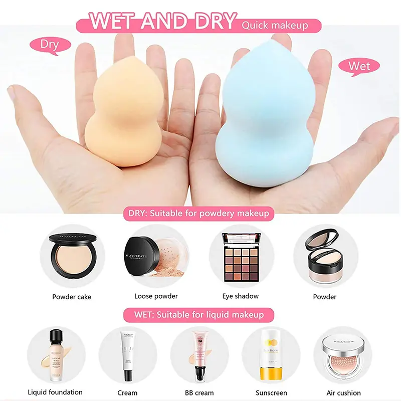 FEPO Set 4 mút tán trang điểm hình trứng  có thể sử dụng khô và ướt tiện dụng 6