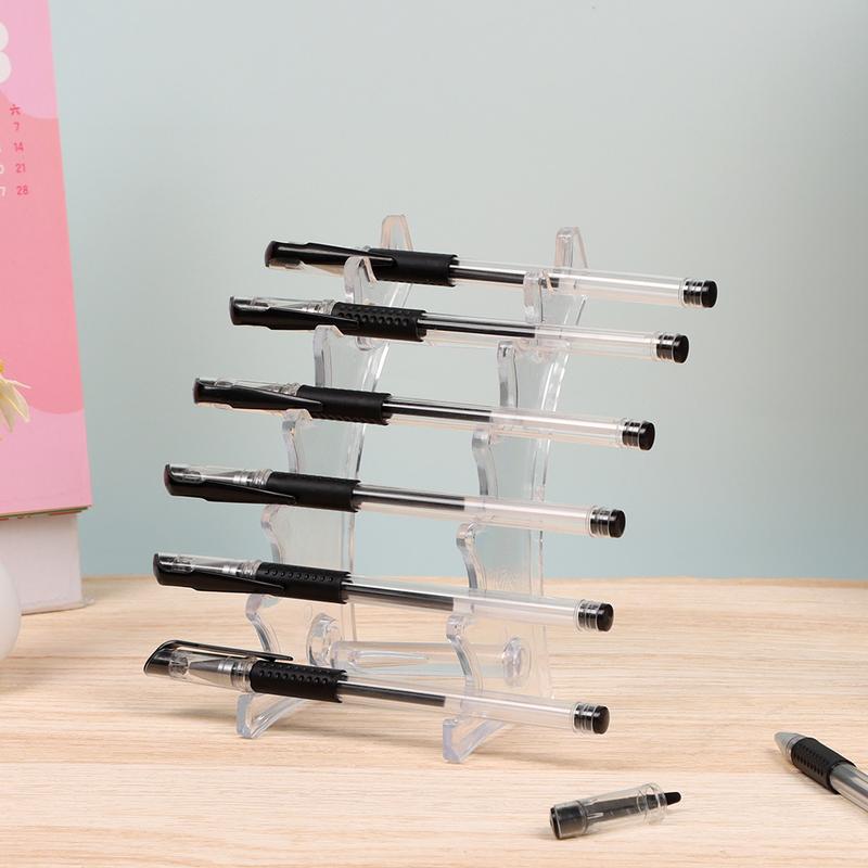 Pen Cal Rack Art rack 6-Layer Stand Clear Pen Rack 6-Slots Pen Holder Display ...