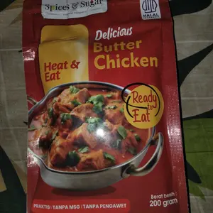 Butter Chicken 200g Pouch Ready To Eat Makanan (Lauk Siap Santap) 1 year expiry Pouch Lezat Khas Timur Tengah Cocok Travelling