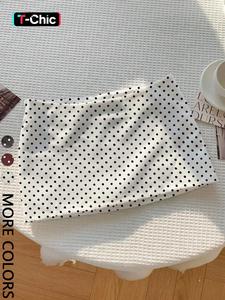 Falda corta multifuncional para mujer con estampado de lunares, moda casual para el Día de San Valentín, verano elegante
