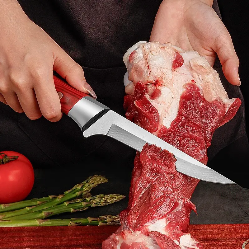 BONE KNIFE PISAU TULANG PISAU SURVIVAL PISAU DAGING PISAU KOKI PISAU JEPANG SUPER TAJAM PISAU AUTDOOR 5