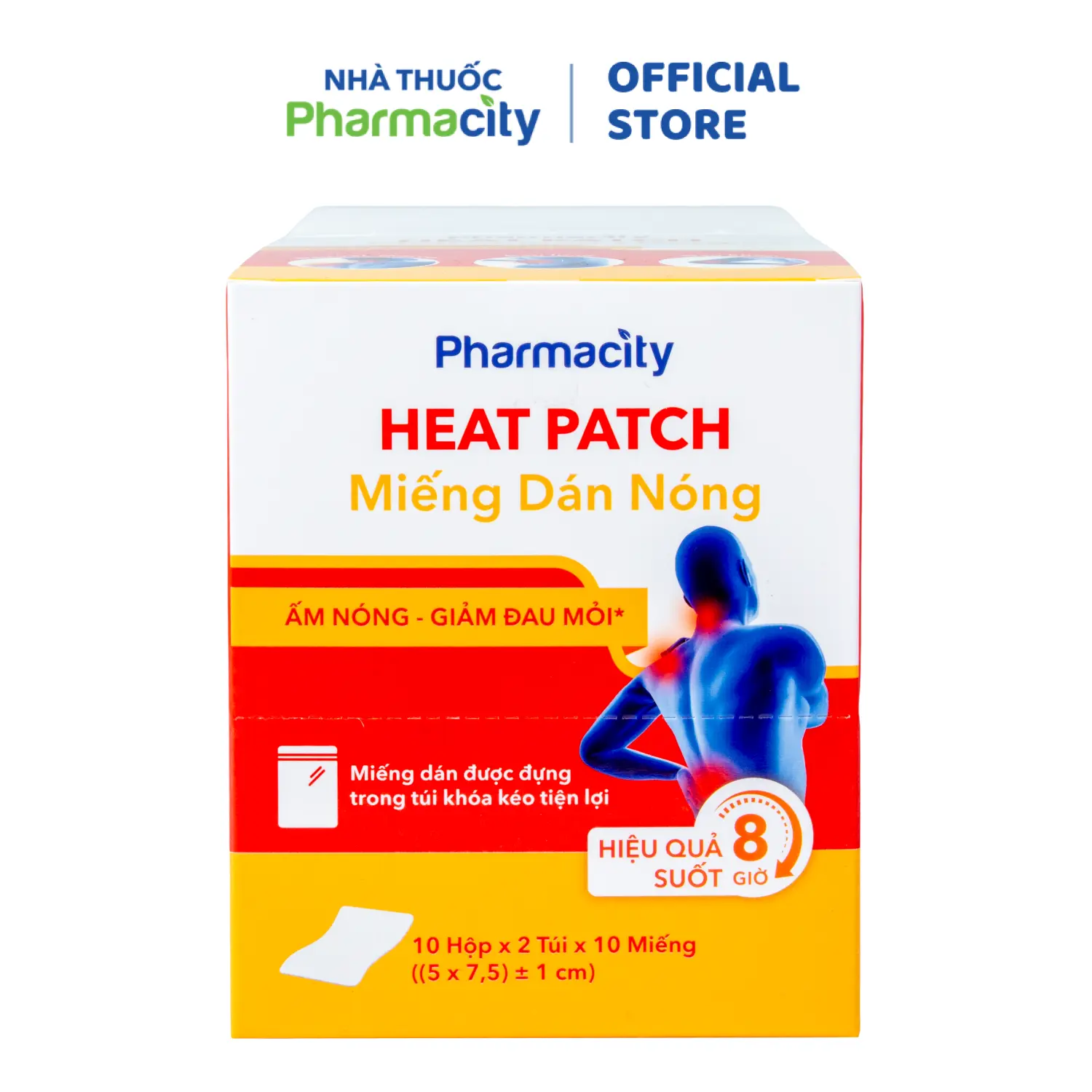 Miếng dán nóng Pharmacity hộp 20 miếng