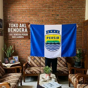 BENDERA PERSIB BANDUNG WARNA BIRU PUTIH UKURAN 90 CM