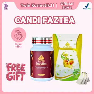 Paket Candi FAZSTEA Teh Hijau Rasa Buah Persik dan Fazs Isi 30