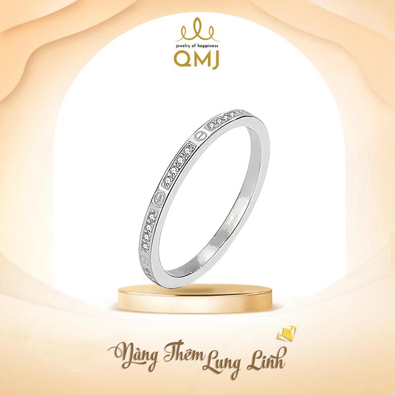 QMJ STORE - Q259 NHẪN CATTIE NỮ  cao cấp QMJ, thời trang phụ kiện trang sức bạc 925 cao cấp nhẫn bạc nữ