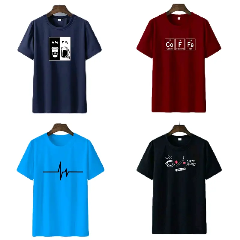 Beli 1 dapat 3 baju kaos motif Distro Pria Sablon Keren Atasan Unisex Cowok Wanita Dewasa Oblong Pendek 1