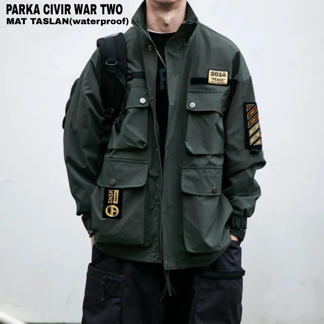 KQA Jaket Parka Civir Parasut Pria Terbaru Original