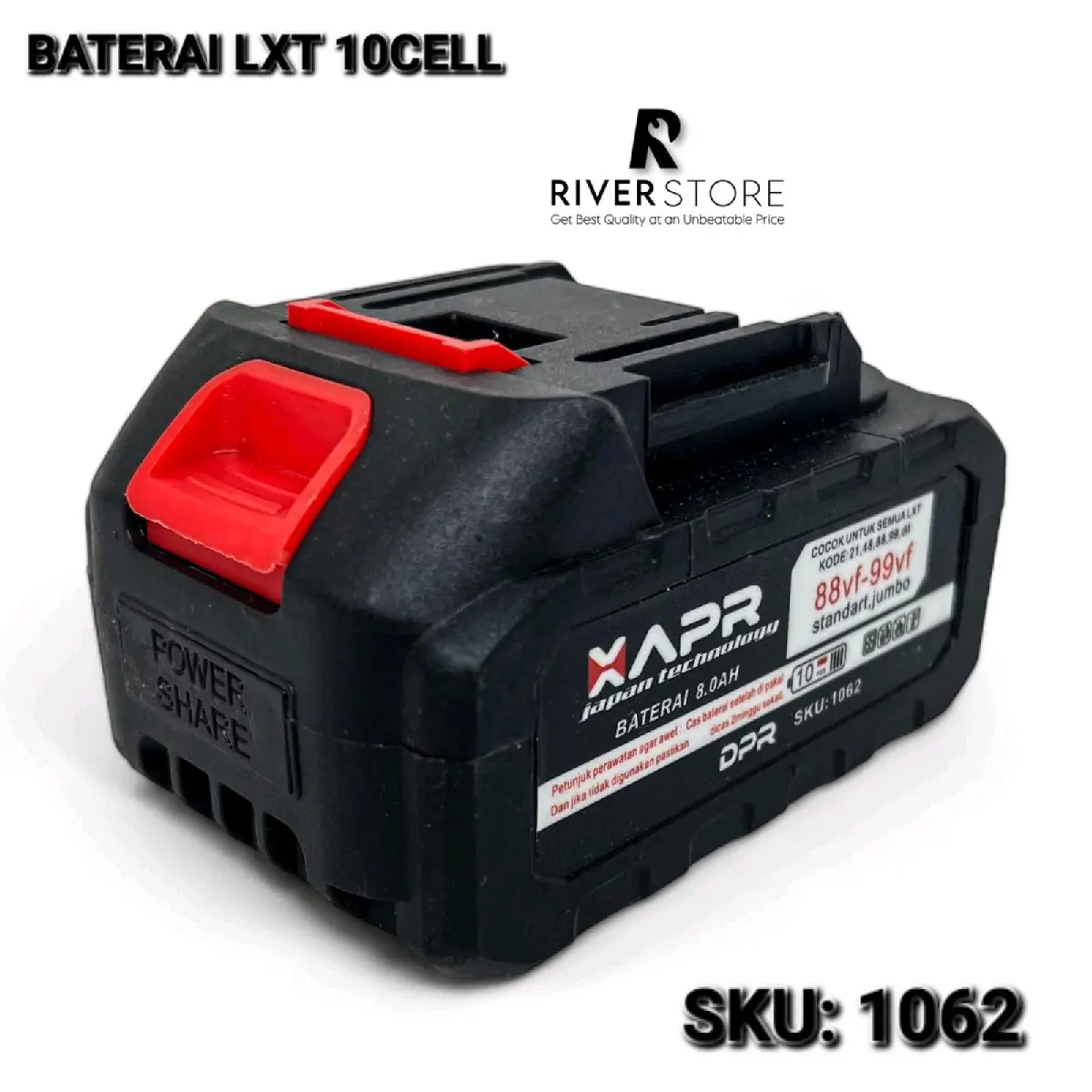 Baterai LXT 88V Untuk Bor Impact 10 Cell APR JLD GTools Semua Merk Sokcet Umum LXT