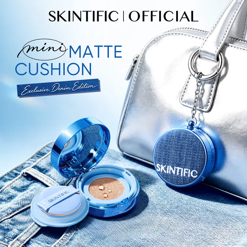 [New on 10.10 ]SKINTIFIC Mini Denim Cushion Cushion 12H Perfect Stay ...