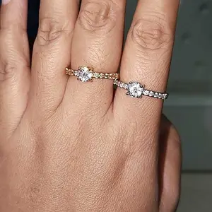 Cincin Wanita Permata Simple Anti Karat - Model Terbaru