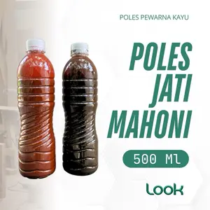 Poles Pewarna Kayu Jati & Mahoni Botol 500 grm politur vernis cat pintu putih tembok primer plitur propan hitam mowilex Paint