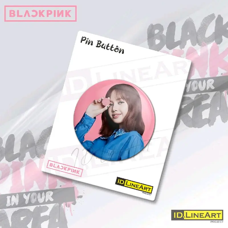 Pin Button BLACKPINK GIRLBAND KPOP Pin Plastik Bros Aksesoris 8