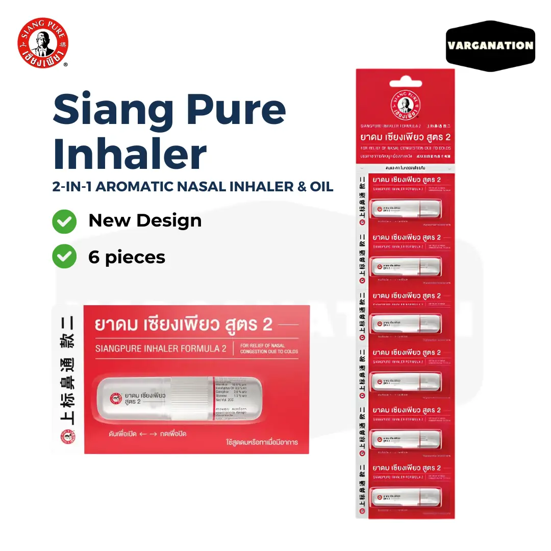 Peppermint Field Black Inhaler Set of 6 Thai Nasal Inhaler - Made in ...
