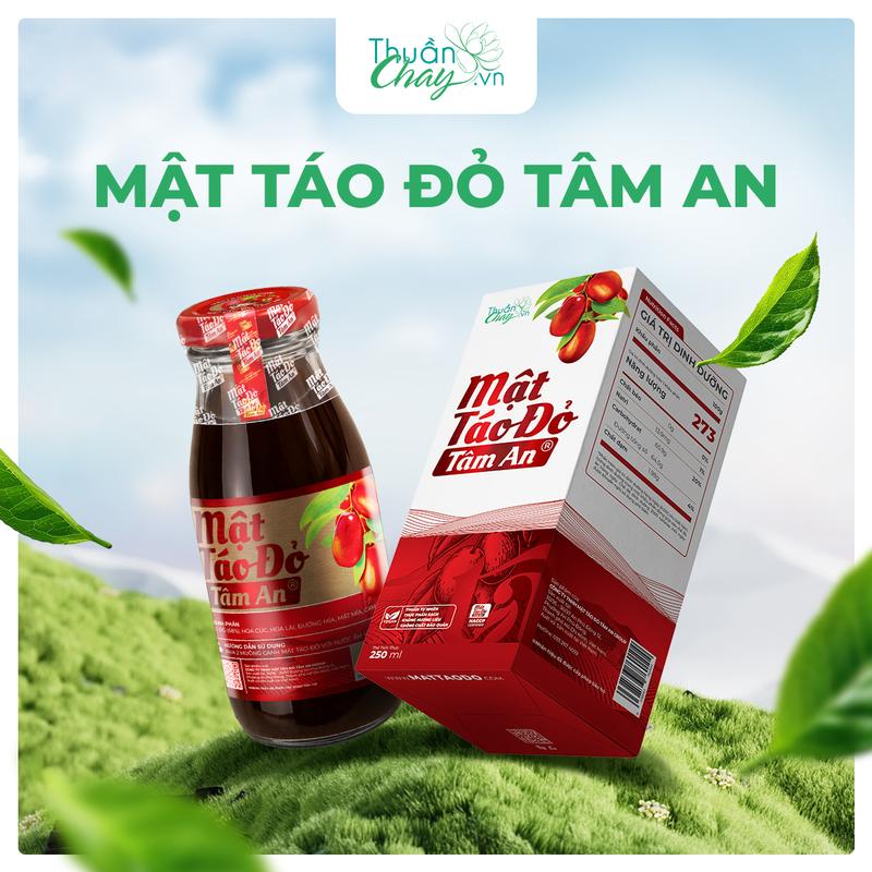 [DEAL HOT] MẬT TÁO ĐỎ TÂM AN 250ml Tự Nhiên - Táo Đỏ, Kỷ Tử