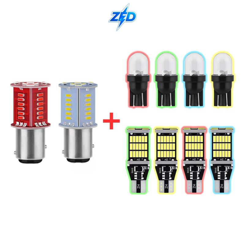 Đèn Led Hậu Nháy AUDI F1 (Màu Đỏ) Lắp Xe Máy Nháy Đuổi Chớp Đuổi Kèm 4 Bóng Xi Nhan T10 / T15 7 Màu - Phụ Tùng Phụ Kiện