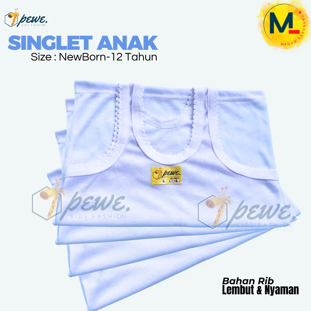 6 & 12 Pcs Singlet Bayi Kaos Dalam Bayi S L M XL Isi 1/2 Lusin / Singlet bayi Kaos dalam bayi S L M XL XXL XXXL / Singlet Kaos Dalam Bayi Anak Perlengkapan Newborn Baby Baru Lahir