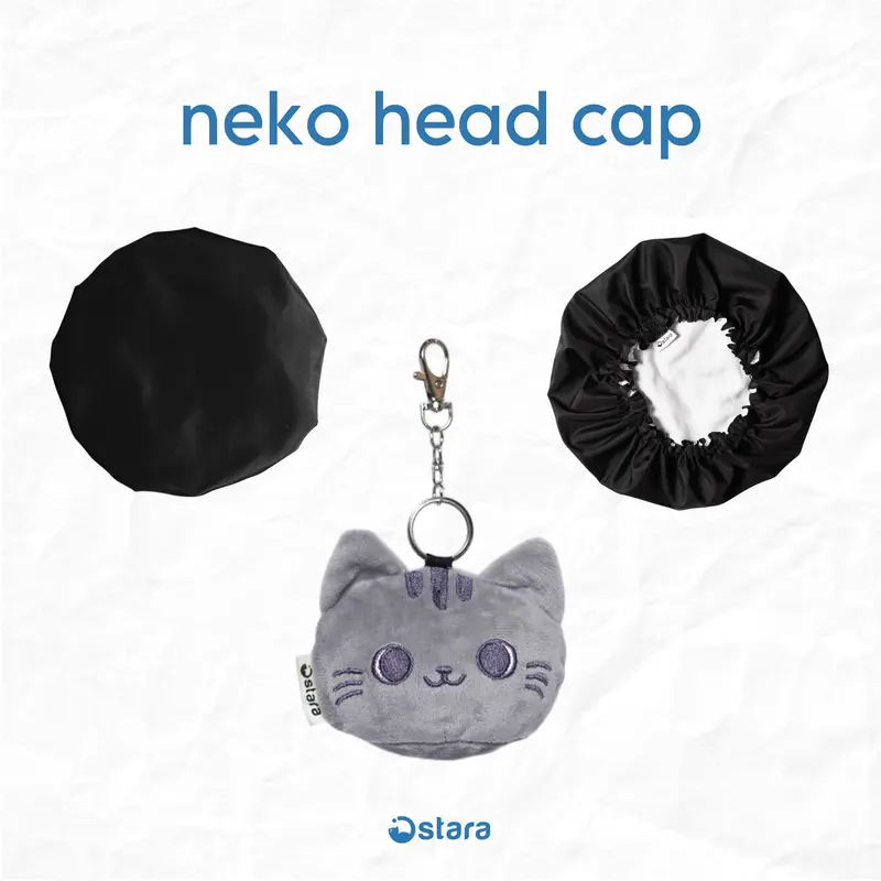 Neko Head Cap | Tudung Kepala | Penutup Kepala Helm Ojol | Pelindung Rambut Helm Motor Ojek 4