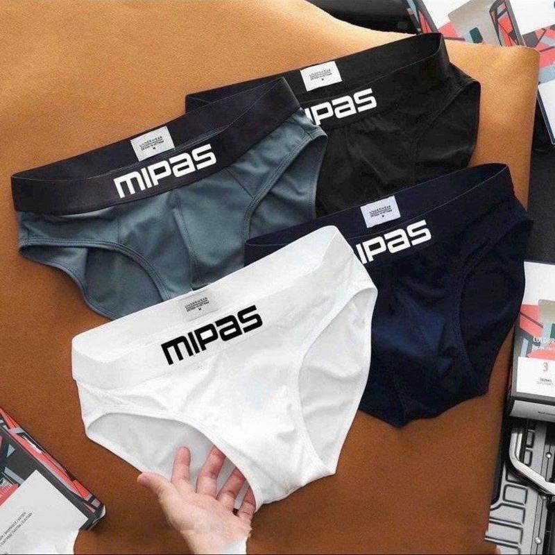 Quần Sịp Nam tam giác MIPAS mẫu sịp cao cấp, Quần Sịp Xì Nam thun lạnh 5 màu co dãn 4 chiều thấm hút mồ hôi T11 (che tên sản phẩm khi giao hàng) Boxer Menswear