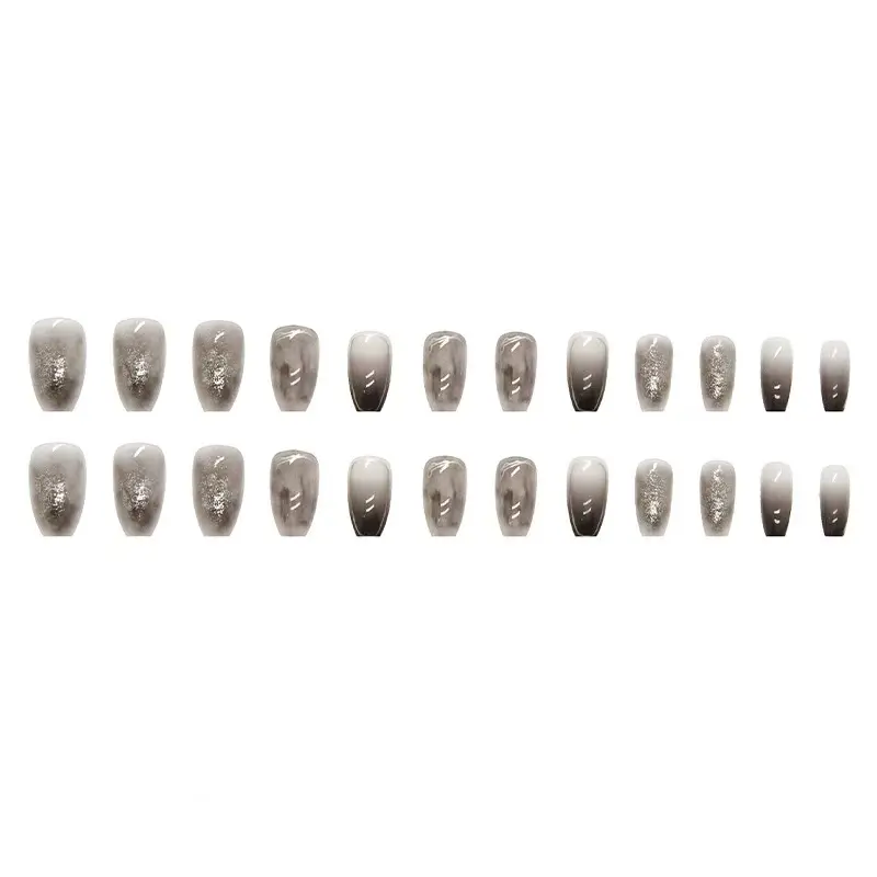 24pcs kuku palsu extension kuku palsu grosir kuku nail alat perawatan kuku perawatan kecantikan kuku kaki palsu Manicure Art Cat Box 4