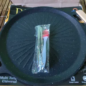 Pan Grill Anti Lengket --Food Grade/Alat Panggang Ala Korea Style Diameter 34CM Mini Barbecue Plate / Grill Pan Set Korean Barbeque / Panggangan Barbekyu Kecil Kitchenware