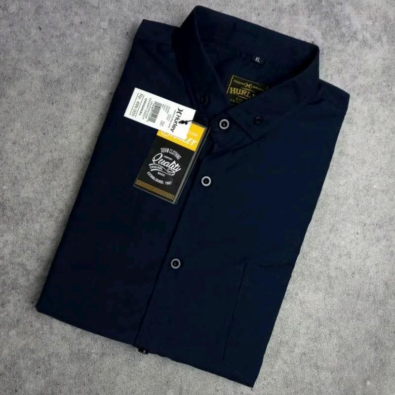 Kemeja hitam putih abu navy maroon Polos | Kemeja Formal | Kemeja Putih Polos Pria Lengan Pendek | Baju Kerja Pria 2