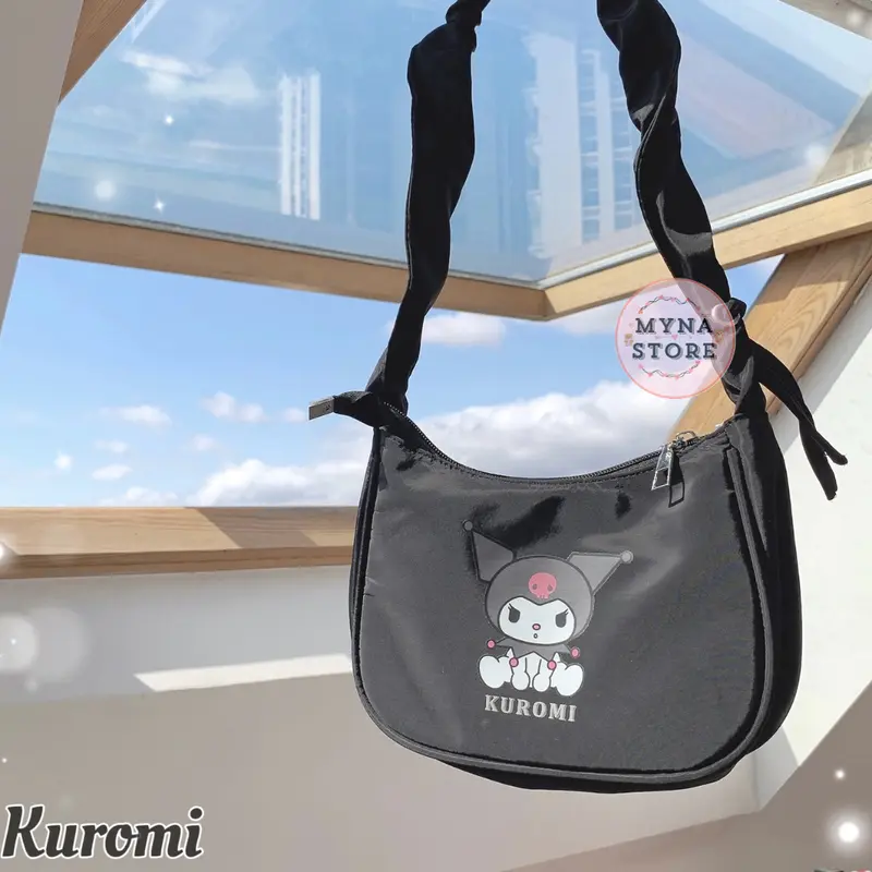 Mynastore - Tas Selempang Sanrio Kuromi Melody Moroll Pochacco Tali Kerut - TPS020 2