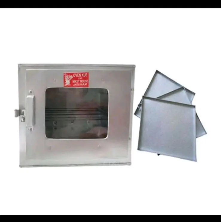 Oven Kue Stainless Steel dengan 3 Plate Anti Lengket untuk Memasak Kue dan Roti