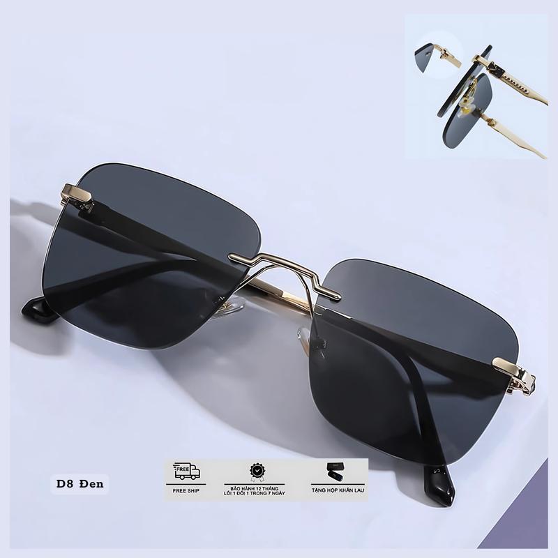 DP Luxury Kính Mắt Nam D8 Chống Nắng UV400 Gọng Titan Bền Bỉ Phong Cách Châu Âu Kính Râm Thời Trang Cao Cấp HD Polarized