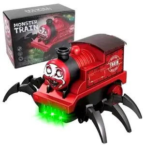 Mainan kereta choo choo charles bisa berjalan otomatis dan berlampu monster Train Toy Bergerak