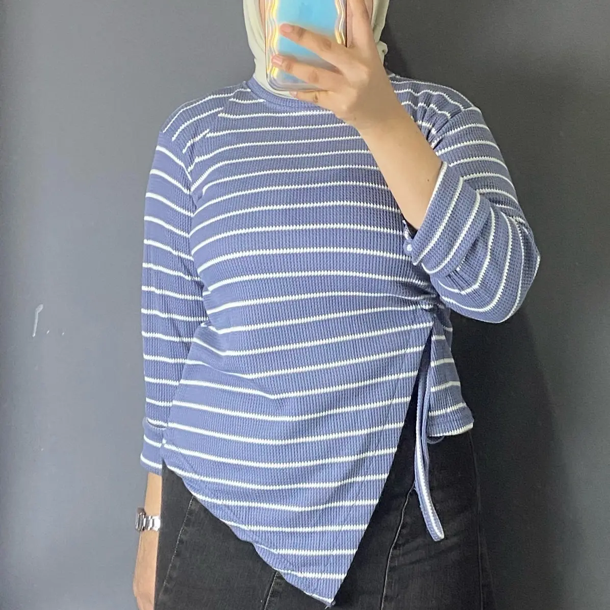 ATASAN BAJU KERUT MIRING BLOUSE KNIT PREMIUM TOP